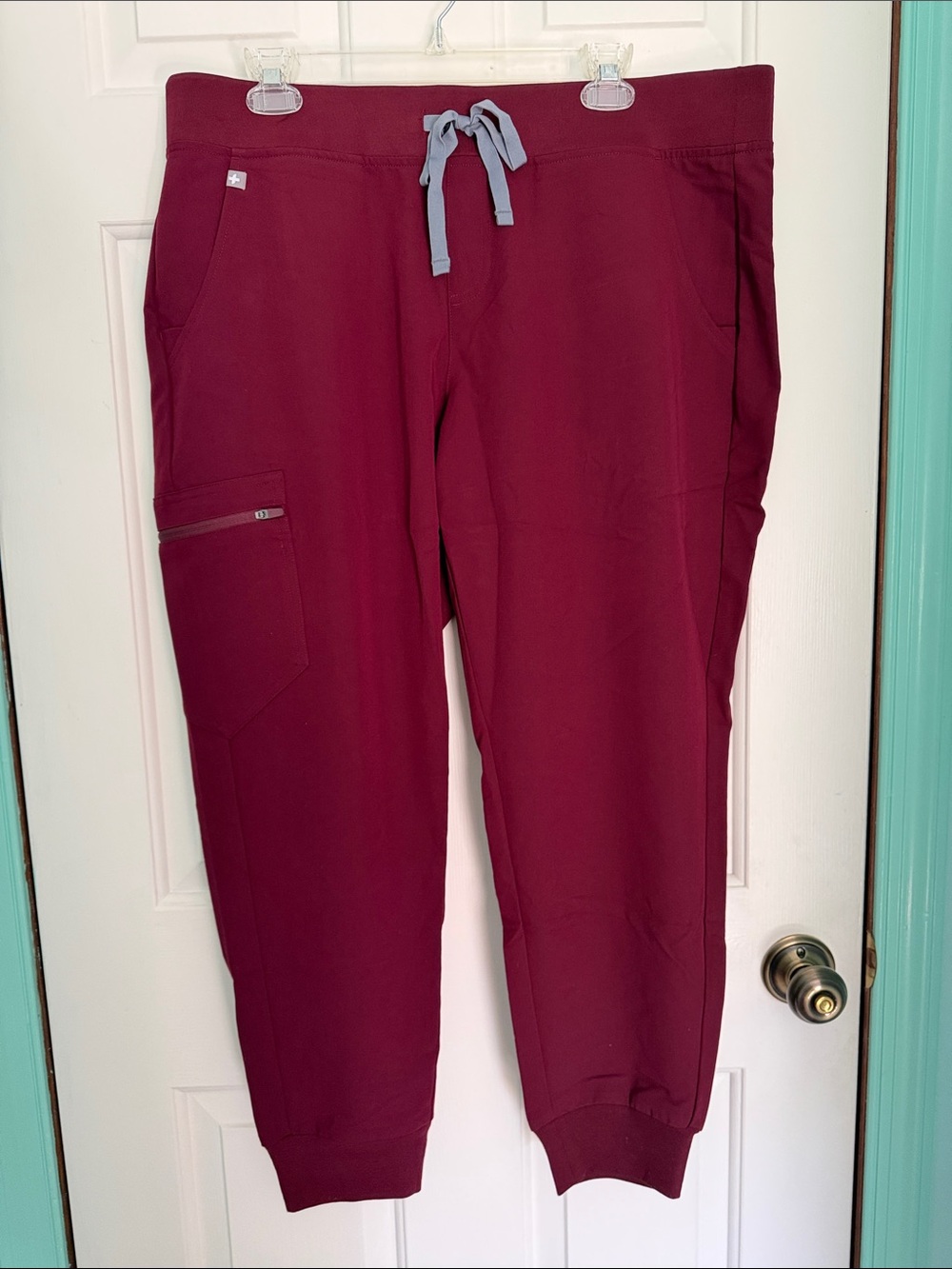 Figs Burgundy Zamora 2.0 XLP Scrub Pants New